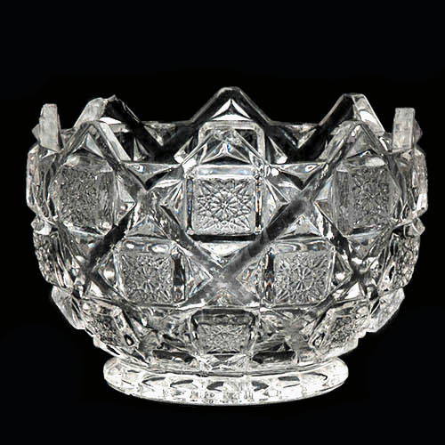 Antique EAPG, Crystal Bowl, Pressed Glass, Pattern Glass, Ribbon, Cambridge Glass Company, Cambridge No. 2653