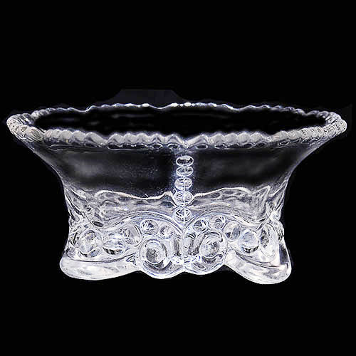 EAPG, Pressed Glass, Pattern Glass, Victorian Glass, Bead and Scroll Sauce Dish