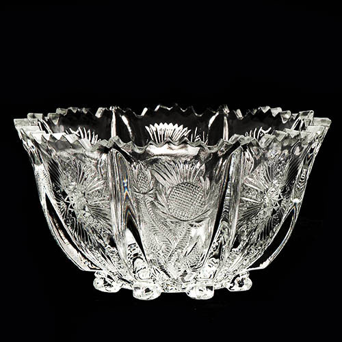 Eapg, Crystal Bowl, Paneled Thistle Bowl, Delta Bowl, John B Higbee Glass Company