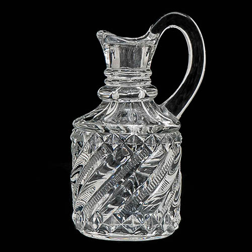 EAPG, Pattern Glass, Pressed Glass, Victorian Glass, Bar and Diamond Cruet, Richards and Hartley Glass Company