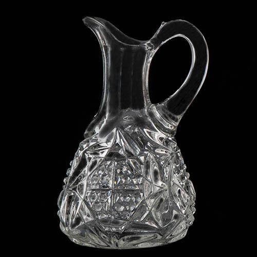 EAPG, Pattern Glass, Pressed Glass, Victorian Glass, Star of David Cruet, Wetzel Cruet, New Martinsville Glass Company