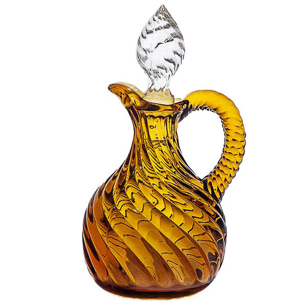 EAPG, Pattern Glass, Pressed Glass, Victorian Glass, Alpha Swirl Cruey, amber glass, Elson Glass Company