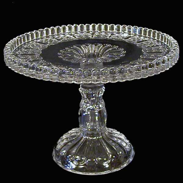 EAPG, Pattern Glass, Pressed Glass, Victorian Glass, Cottage Cake Stand, Adams Glass Company