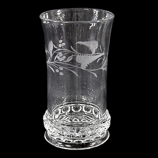 EAPG, Pattern Glass, Pressed Glass, Victorian Glass, Dakota Celery Vase, Ripley Glass Company, etched glass