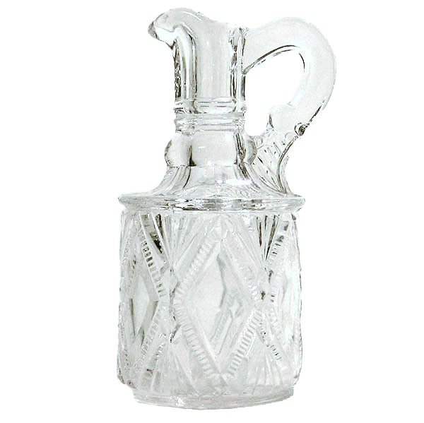 EAPG, Pattern Glass, Pressed Glass, Victorian Glass, Belmont number 666 Cruet, Belmont Glass Works
