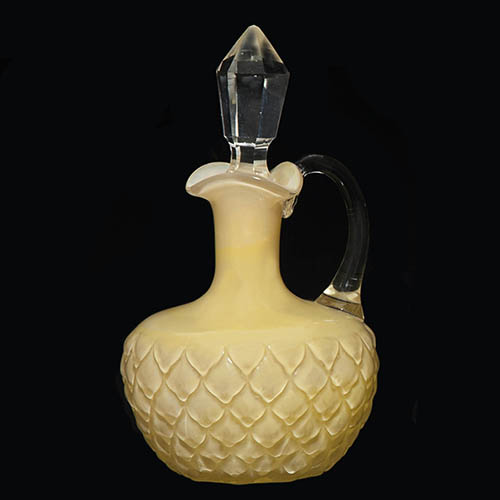 EAPG, Pattern Glass, Pressed Glass, Victorian Glass, Cone Cruet, Arctic Cruet, Cased Glass, Fostoria Shade and Lamp Glass Company