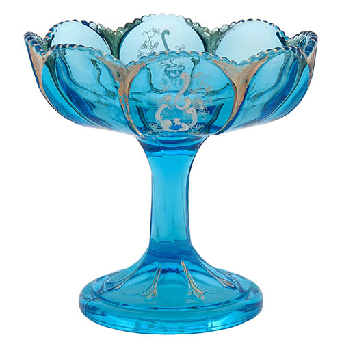 EAPG, Pattern Glass, Pressed Glass, Victorian Glass, Nestor Jelly Compote, National Glass Company