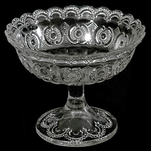 EAPG, Pattern Glass, Pressed Glass, Victorian Glass, Tennessee Jelly Compote, Jeweled Rosettes Jelly Compote