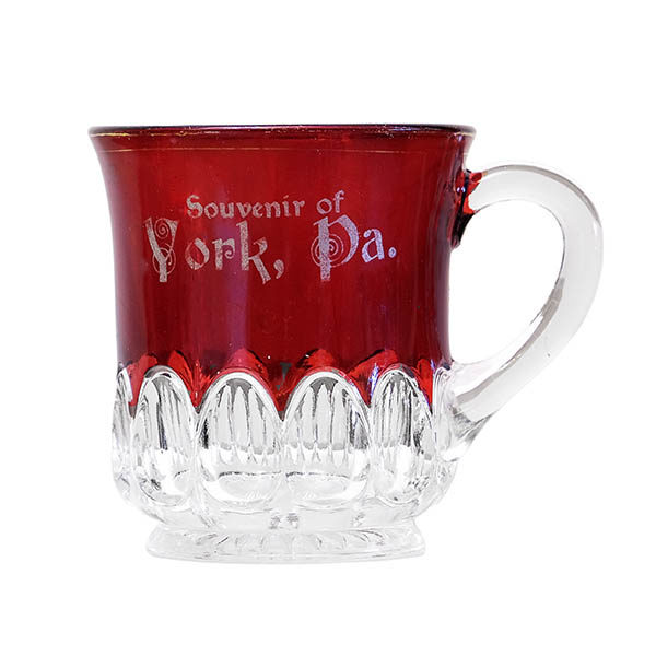 EAPG 1906 Red Block Mug by US Glass