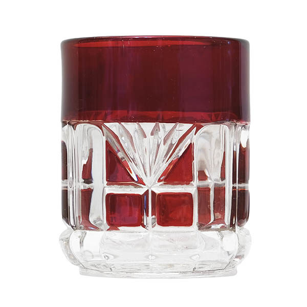 EAPG, Pattern Glass, Pressed Glass, Victorian Glass, ruby stained, Skilton tumbler, oregon tumbler, Richards and Hartley Glass Company, United States Glass Company