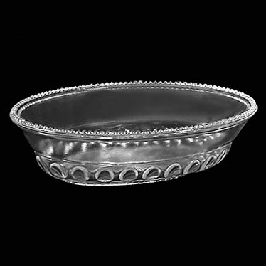 EAPG, Pattern Glass, Pressed Glass, Victorian Glass, Oval Carolina bowl, Inverness oval bowl, Mayflower oval bowl, United States Glass Company, carolina bowl