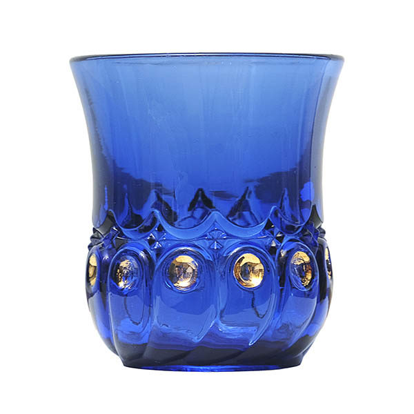 EAPG, Pattern Glass, Pressed Glass, Victorian Glass, blue glass, kings 500 tumbler, Kings Glass Company