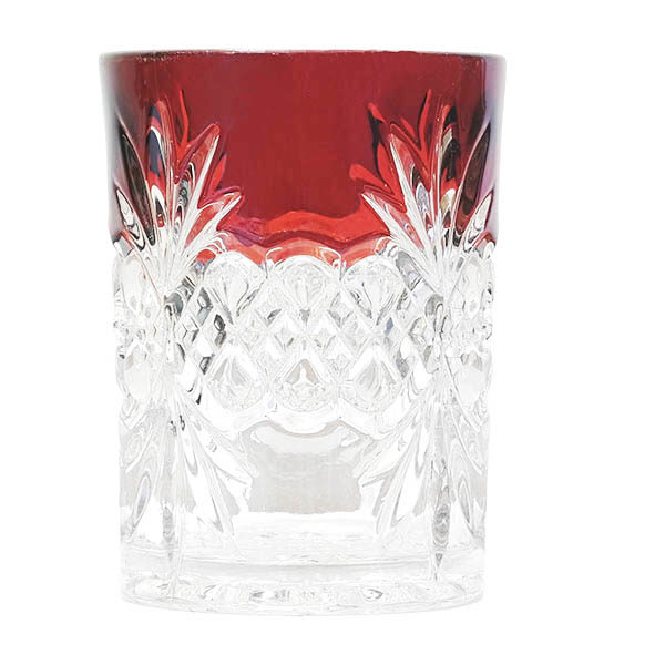EAPG, Pattern Glass, Pressed Glass, Victorian Glass, ruby stained, royal crystal tumbler, Tarentum Glass Company