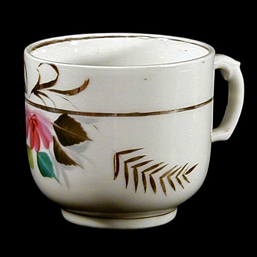 Porcelain Shaving Mug, leaves