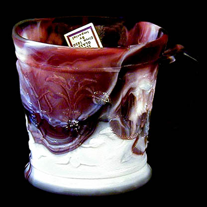 Vintage, Shaving Mug Purple Slag Glass, Imperial Glass Company
