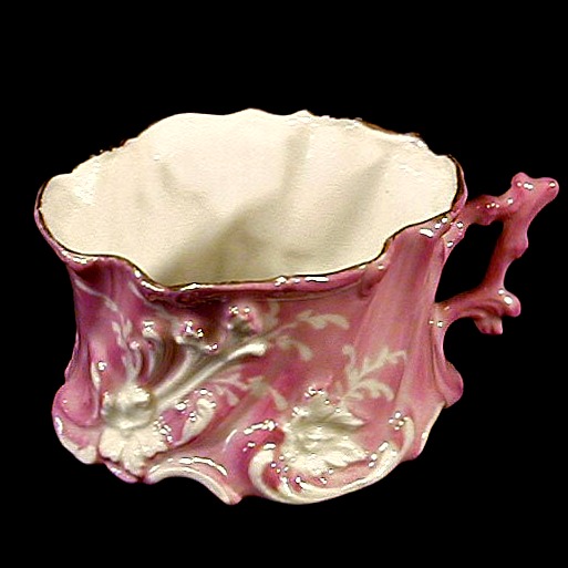 Porcelain Shaving Mug, antique, pink, ladies
