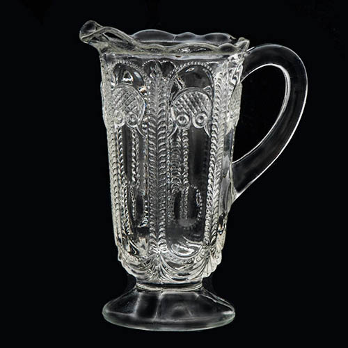 EAPG, Pattern Glass, Pressed Glass, Victorian Glass, antique, wyoming cream pitcher, crystal glass, united states glass company