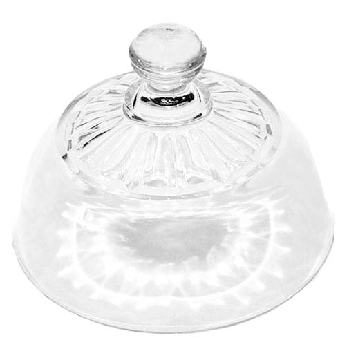 EAPG, Victorian glass, pattern glass, pressed glass, antique, thumbprint block butter dish lid, columbia glass company