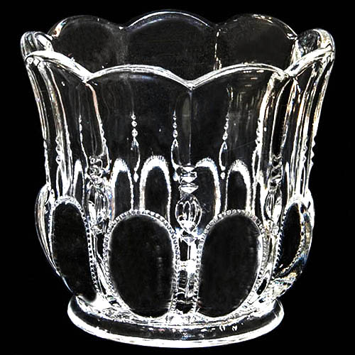 Eapg, pattern glass, pressed glass, victorian glass, antique, Michigan sugar bowl base, sugar bowl base, united states glass company