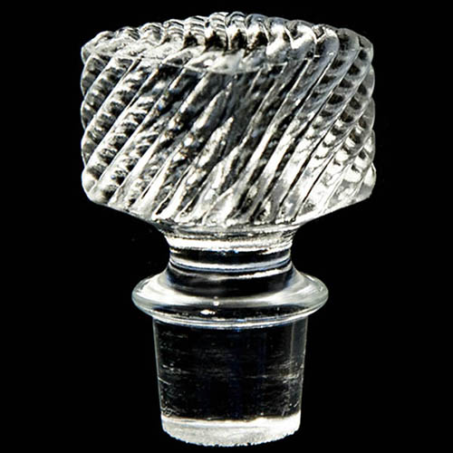 EAPG, Stopper, Crystal Glass Stopper, square swirl stopper