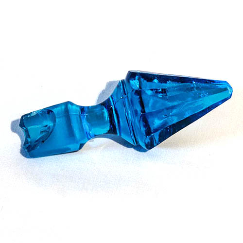 EAPG, Stopper, Cut Glass Stopper, blue glass, Westmoreland Speciality Company