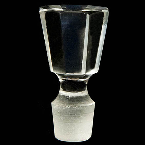 eapg, crystal stopper, cut glass stopper, 8 sided stopper