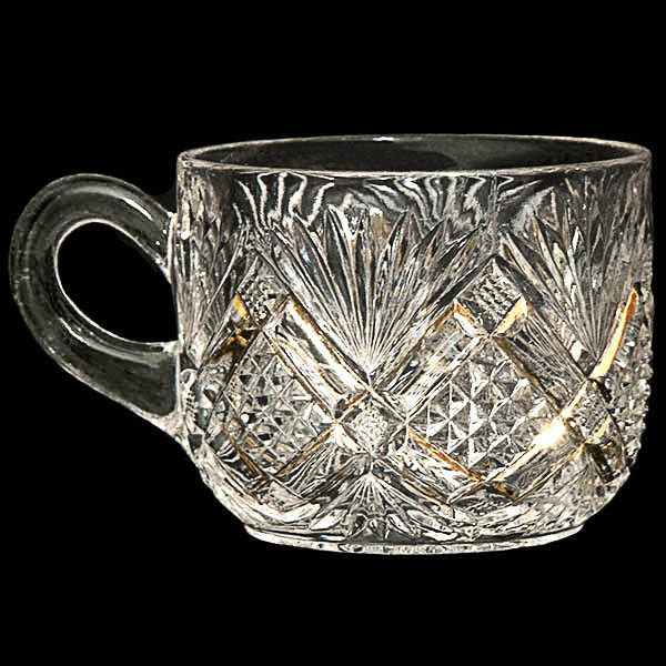 EAPG, Victorigan glass, Pattern Glass, Pressed Glass, antique, Champion Punch Cup, McKee and Brothers Glass Company