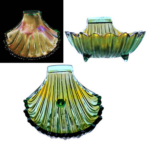 Carnival Glass, EAPG, Footed Shell Dish, Westmoreland Glass Company
