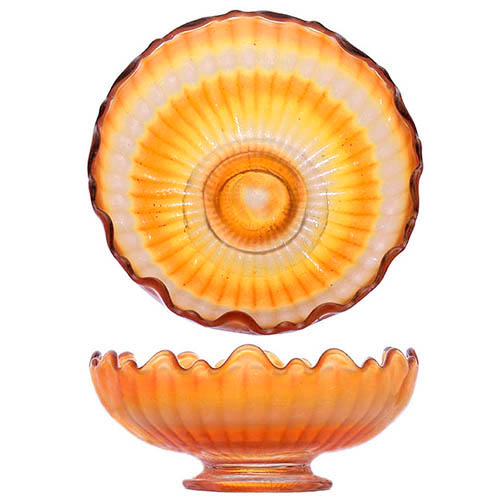 Carnival Glass, EAPG, Pressed Glass, Pattern Glass, antique, Smooth Rays Bowl, marigold glass, Fenton Glass Company