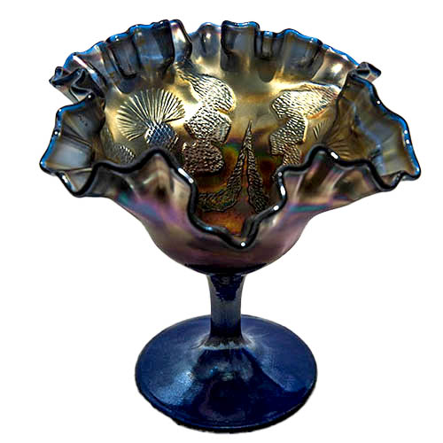 Carnival Glass, EAPG, Scotch Thistle Compote, Fenton Art Glass Company
