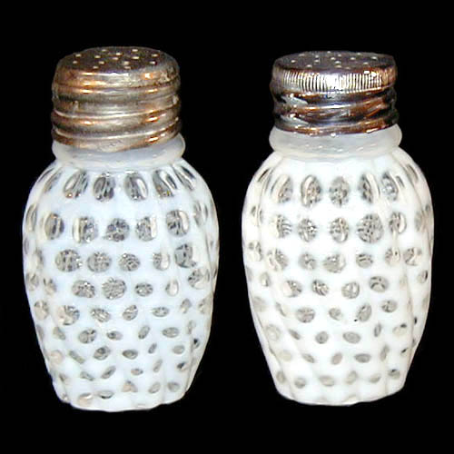 EAPG, Victorian Glass, Pattern Glass, Pressed Glass, antique, Swirl Salt and Pepper Shaker, Windows Swirl Salt and Pepper Shaker, opalescent glass, Hobbs and Glass Company
