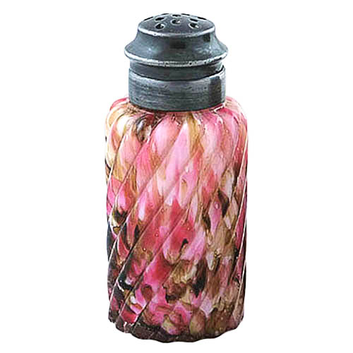 EAPG, Victorian Glass, Pattern Glass, Pressed Glass, antique, Yarn Salt Shaker, cased cranberry glass