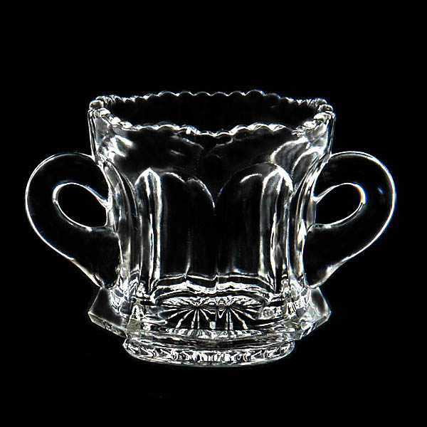 EAPG, Victorian Glass, Pattern Glass, Pressed Glass, antique, Peerless Toothpick Holder, Peerless Child Spoon Holder, A.H. Heisey and Company