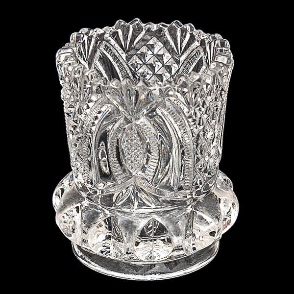 EAPG, Pressed Glass, Pattern Glass, Victorian Glass, antique, Hickman Toothpick Holder, Jubilee Toothpick Holder, La Clede Toothpick Holder, crystal glass, McKee and brothers Glass Company