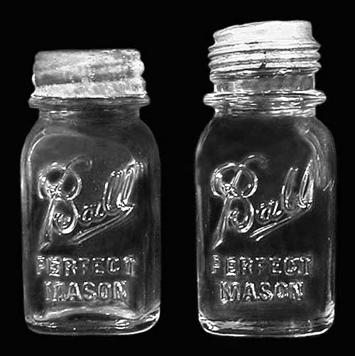 Vintage, Ball Perfect Mason Jars Salt and Pepper Shaker, Ball Brothers Company