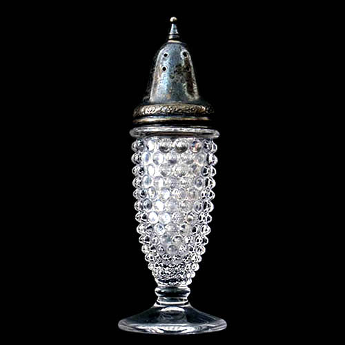 EAPG, Victorian Glass, Pattern Glass, Pressed Glass, antique, English Hobnail Salt Shaker, Westmoreland Specialty Company