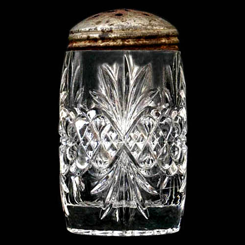 EAPG, Victorian Glass, Pattern Glass, Pressed Glass, antique, Royal Crystal Salt Shaker, Atlanta Salt Shaker, Tarentum Glass Company