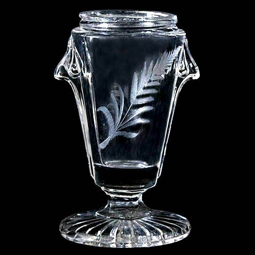EAPG, Victorian Glass, Pattern Glass, Pressed Glass, antique glass, Sunken Teardrop salt shaker, O'Hara Glass Company