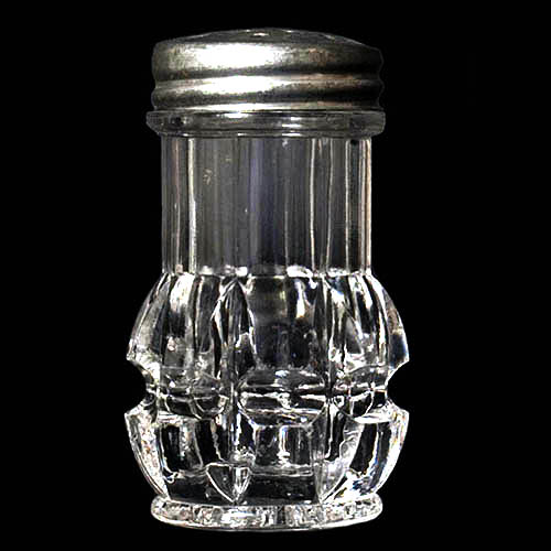 EAPG, Victorian Glass, Pattern Glass, Pressed Glass, antique, Truncated Cube Salt Shaker, THompson 77 Salt Shaker, Thompson Glass Company