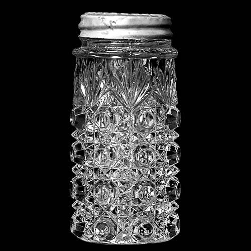 EAPG, Victorian Glass, Pattern Glass, Pressed Glass, antique, Valkyrie Salt Shaker, Fostoria Salt Shaker, Fostoria Glass Company
