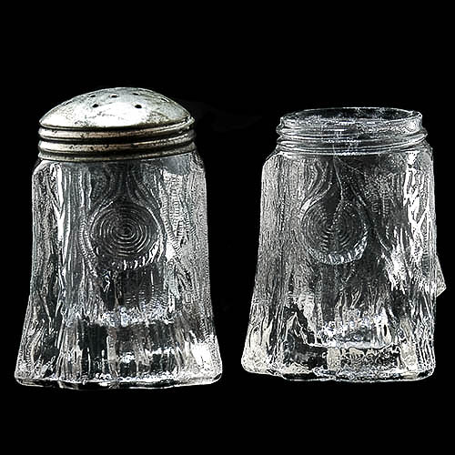EAPG, Victorian Glass, Pattern Glass, Pressed Glass, antique, Stump Salt and Pepper Shaker, Speciality Glass Company