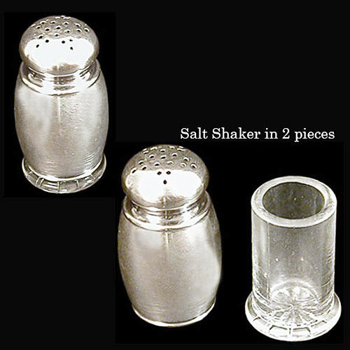 victorian glass, antique silver salt shaker with glass insert