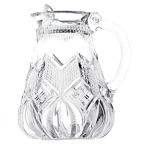 EAPG, Victorian Glass, Pattern Glass, Pressed Glass, antique, Ivanhoe Syrup Pitcher, Dalzell Gilmore Leighton Glass Company