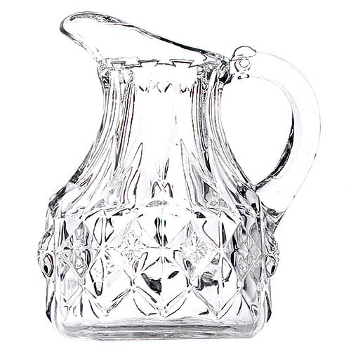 EAPG, Victorian Glass, Pattern Glass, Pressed Glass, antique, O'Hara Diammond Syrup Pitcher, United States Glass Company