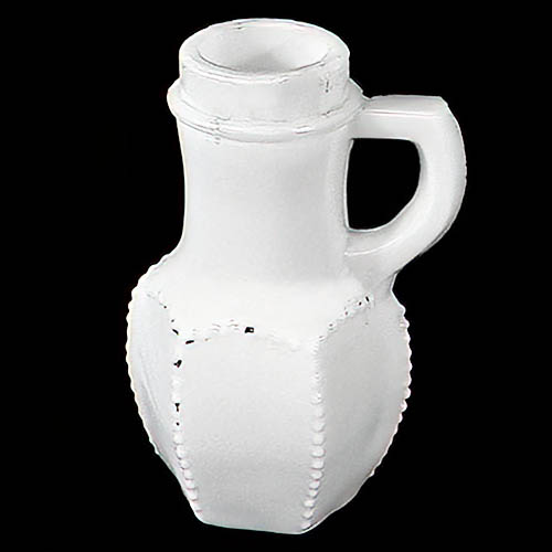 EAPG, Victorian Glass, Pattern GLass, Pressed GLass, Antique, Milk Glass, Beaded Hexagon Syrup Pitcher,