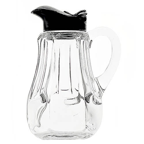EAPG, Victorian GLass, Pattern Glass, Pressed Glass, antique, Thumbnail Syrup Pitcher, Duncan and Miller Glass Company