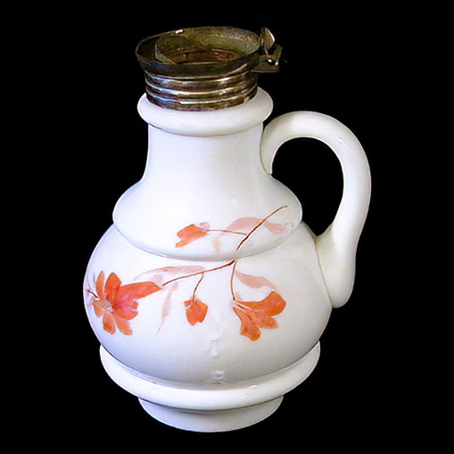 EAPG, Antique, Antique glass, pattern glass, victorian glass, beltway syrup pitcher, milk glass