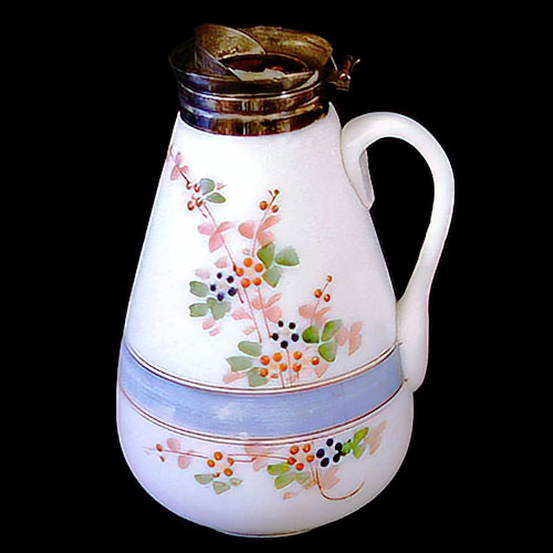EAPG, Victorian Glass, Pattern Glass, Pressed Glass,, Milk Glass, Syrup Pitcher