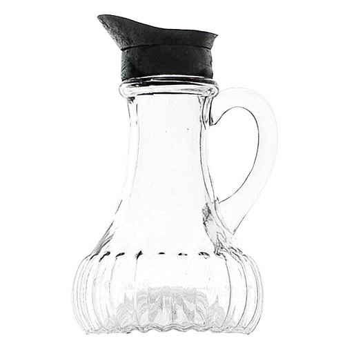 EAPG, Victorian Glass, Pattern Glass, Pressed Glass, Antique, Shrimp Base Syrup Pitcher