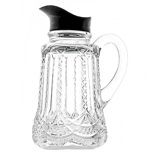 EAPG, Victorian Glass, Pattern Glass, Pressed Glass, antique, Crescent Syrup Pitcher, National Glass Company
